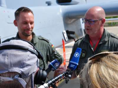Interviewsituation in Israel bei den Kampfdrohnen